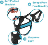 Gooby Escape Free Easy Fit Harness Small Dog StepIn Harness For Dogs That Like To Escape Their Harness Turquoise Small