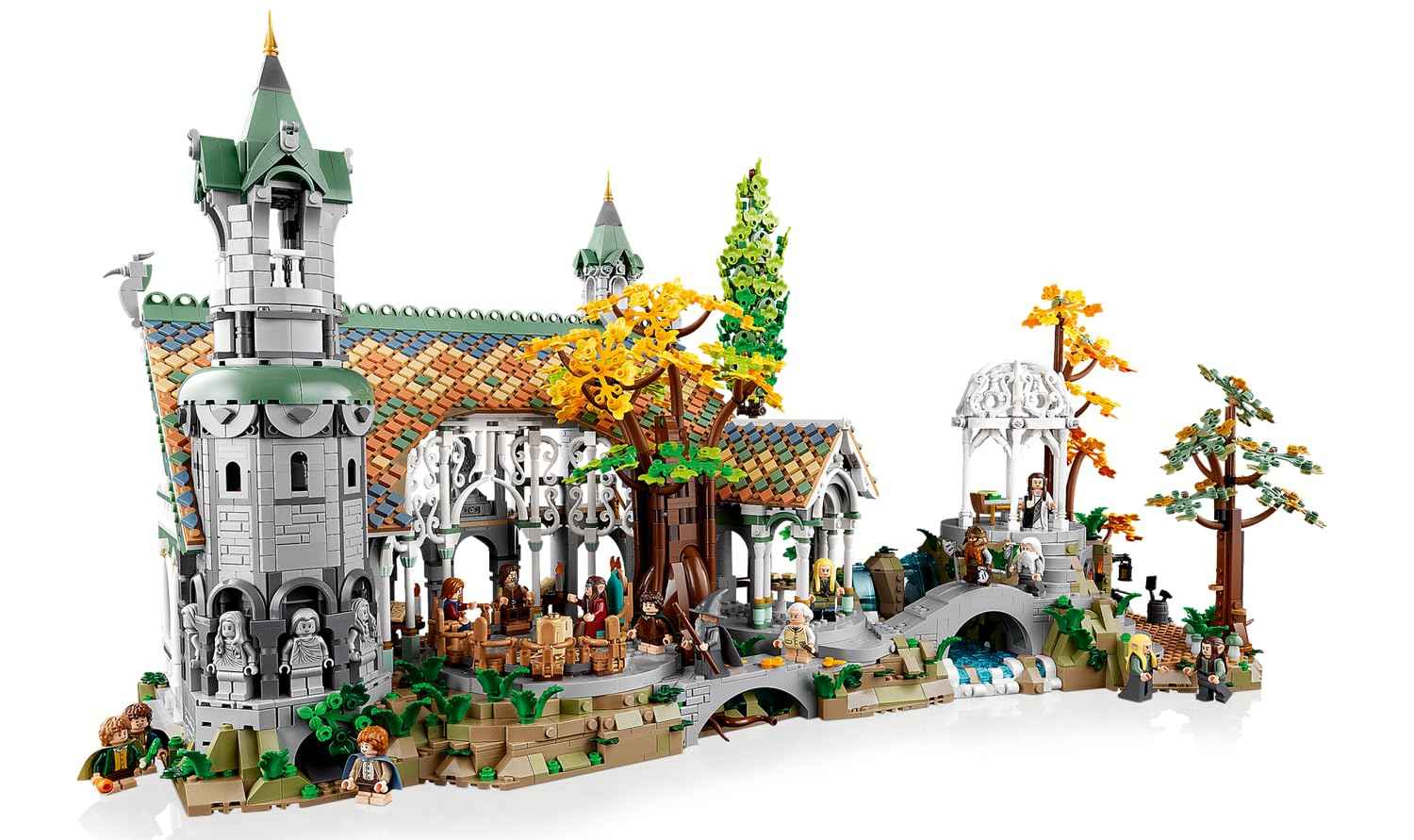 LEGO Icons The Lord of The Rings: Rivendell Building Model Kit for Adults, Construct and Display a Middle-Earth Valley with 15 Minifigures