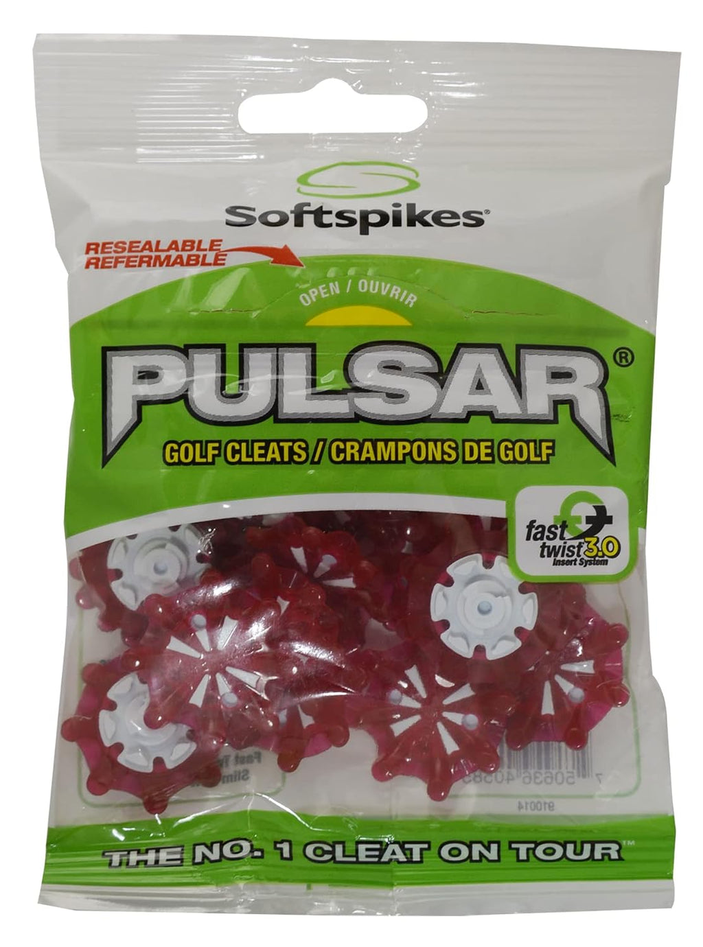 Softspikes Pulsar Tour Lock Cleat One Set Red