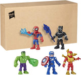 Super Hero Adventures Playskool Heroes Marvel 5-Inch Action Figure 5-Pack, Includes Captain America, Spider-Man, 5 Accessories