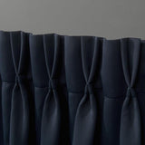 Exclusive Home Curtains Sateen Twill Woven Blackout Pinch Pleat Curtain Panel Pair, 63" Length, Peacoat Blue