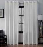 Exclusive Home Curtains Loha Linen Window Curtain Panel Pair, 54" x 108", Winter White