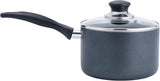 T-fal Specialty Nonstick Dishwasher Safe Handy Pot Saucepan with Glass Lid Cookware, 3-Quart, Gray