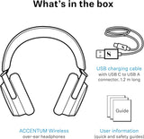 Sennheiser ACCENTUM Wireless Over-Ear Bluetooth Headphones with Mic, 50-Hour Battery Life, Hybrid Noise Cancelling (ANC), All-Day Comfort and Clear Voice Pick-up for Calls, 10 Min Quick Charge, Black