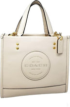 COACH C5268 Womens Dempsey Tote 22 Pebble Leather Chalk