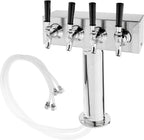 Bev Rite, Stainless Steel Product Draft Beer Kegerator T Tower, Body, 4 Faucets