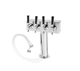 Bev Rite, Stainless Steel Product Draft Beer Kegerator T Tower, Body, 4 Faucets