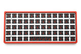 DROP + OLKB Preonic Keyboard MX Kit V3 — Compact Ortholinear Form Factor, Programmable QMK PCBA, Kaihua Hotswap Sockets, USB-C, Anodized Aluminum Case (Red)