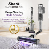 Shark CleanSense IQ Cordless Vacuum, Smart IQ PRO with 4 Smart Sensors, Powerful Suction and Ultra-lightweight at 2.2kg, Shark IW2241SM