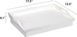 Rossie Home Wood Bed Tray Lap Desk with Detachable Cushion, Serving Tray - Soft White - Fits up to 15.6 Inch Laptops - Style No. 76101