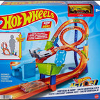 Hot Wheels Track Set with 1 Hot Wheels Car Tall Figure 8 Track For Race And Stunting