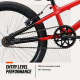 Mongoose Legion LSX Kids Freestyle Sidewalk BMX Bike 20inch Wheels HiTen Steel Frame Micro Drive BMX Gearing
