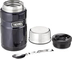 Thermos Stainless Steel Food Jar with Folding Spoon, Midnight Blue, 700ml