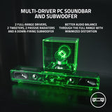 Razer Leviathan V2: Multi-Driver PC Gaming Soundbar with Subwoofer - THX Spatial Audio