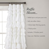 Lush Decor White Kemmy Window Curtain Sing Panel 52in W X 84in L