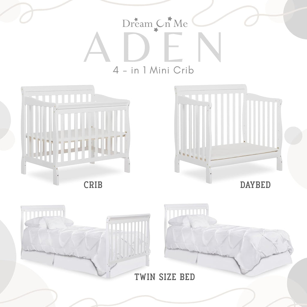 Dream On Me 4in1 Aden Convertible Mini Crib