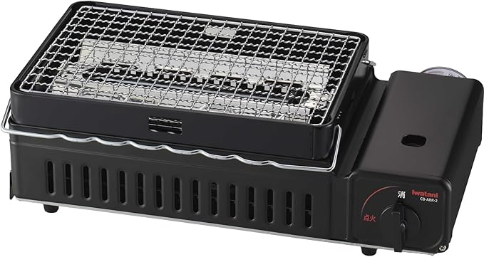 Iwatani 303HW-CB-ABR-2 Aburiya 2 Cassette Gas Grill Cooker, Black