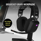CORSAIR HS80 RGB USB Premium Gaming Headset with 7.1 Surround Sound, Carbon, Large Black