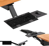 KT2 Ergonomic Under-Desk Adjustable Height & Angle Sit to Stand Up Keyboard Tray with negative tilt Best standing desk computer keyboard holder drawer