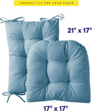 Sweet Home Collection Rocking Chair Cushion Premium Tufted Pads Non Skid Slip Backed Set of Upper and Lower with Ties, 1 Count (Pack of 1), Teal