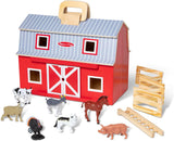 Melissa & Doug Wooden Fold & Go Barn, Multi, One Size
