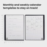 Rocketbook Planner & Notebook, Fusion : Reusable Smart Planner & Notebook | Improve Productivity with Digitally Connected Notebook Planner | Dotted, 8.5" x 11", 42 Pg, Neptune Teal