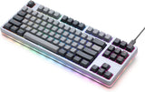 DROP CTRL High-Profile Mechanical Keyboard — Tenkeyless TKL (87 Key) Gaming Keyboard, Hot-Swap Switches, Programmable, Backlit RGB LED, USB-C, Doubleshot PBT, Aluminum(Gray, Halo True)