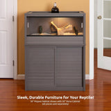 New Age Pet ECOFLEX 36" Medium Mojave Reptile Habitat Enclosure Lounge in Grey