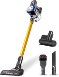Dibea D18 - Cordless Stick Vacuum Cleaner, 120W, 45 min Run Time, 9kPa Power Suction, Lightweight, Free Anti Dustmite Brush, Gold