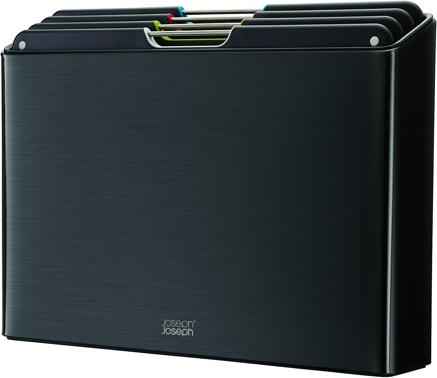 Joseph Joseph 60171 Folio Steel Chopping Board Set Carbon Black 4 Piece