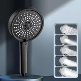SHOWER HEAD-FIVE SPEED/BLK INEVIFIT 1567/