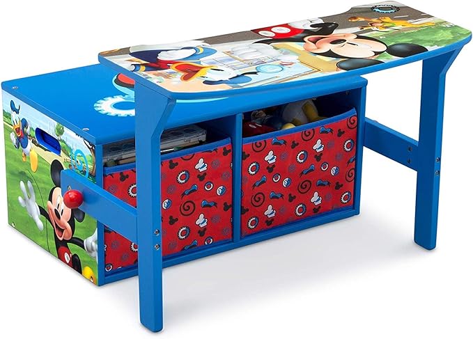 Delta Children Kids Convertible Activity Bench - Greenguard Gold Certified, Disney Mickey Mouse