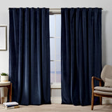 Exclusive Home Velvet Heavyweight Light Filtering Hidden Tab Top Curtain Panel Pair, 52