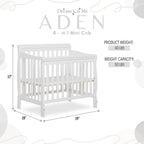 Dream On Me 4in1 Aden Convertible Mini Crib
