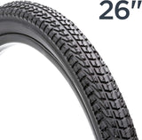 Schwinn Replacement Bike Tire, Folding Hybrid & Cruiser Bike Tires, Smooth Tread, Puncture Guard, Fits Internal Rim Widths 19mm-29mm, PSI Range 40 to 65, Bicycle Replacement Parts