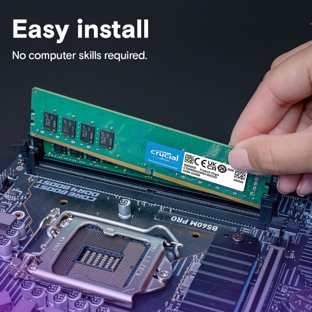 Crucial RAM 16GB DDR4 3200MHz CL22 Desktop Memory CT16G4DFRA32A
