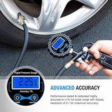 Nilight 50026R Digital Tire Inflator Pressure Gauge, 250 PSI