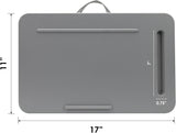 LAPGEAR Sidekick Lap Desk with Device Ledge and Phone Holder - Gray - Fits up to 15.6 Inch Laptops - Style No. 44215