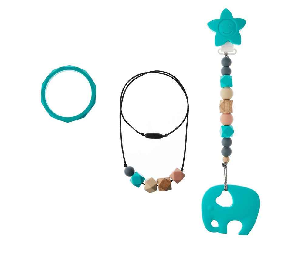 Jambu Beads Miranda Mum and Bub Gift Set - Turquoise Bangle (Pack of 3) Main image