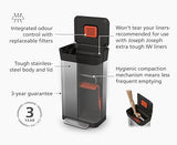 Joseph Joseph 30030 Titan Trash Compactor, 33.8 x 39 x 68.5cm, Stainless-Steel