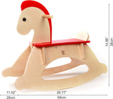 Hape E0100 Rock and Ride Rocking Horse, 0.6lbs,E0100,Beige,L: 26.6, W: 11.1, H: 20.6 inch