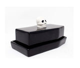 Boston Warehouse Coffin Shaped with Skull Handle Covered Butter Dish