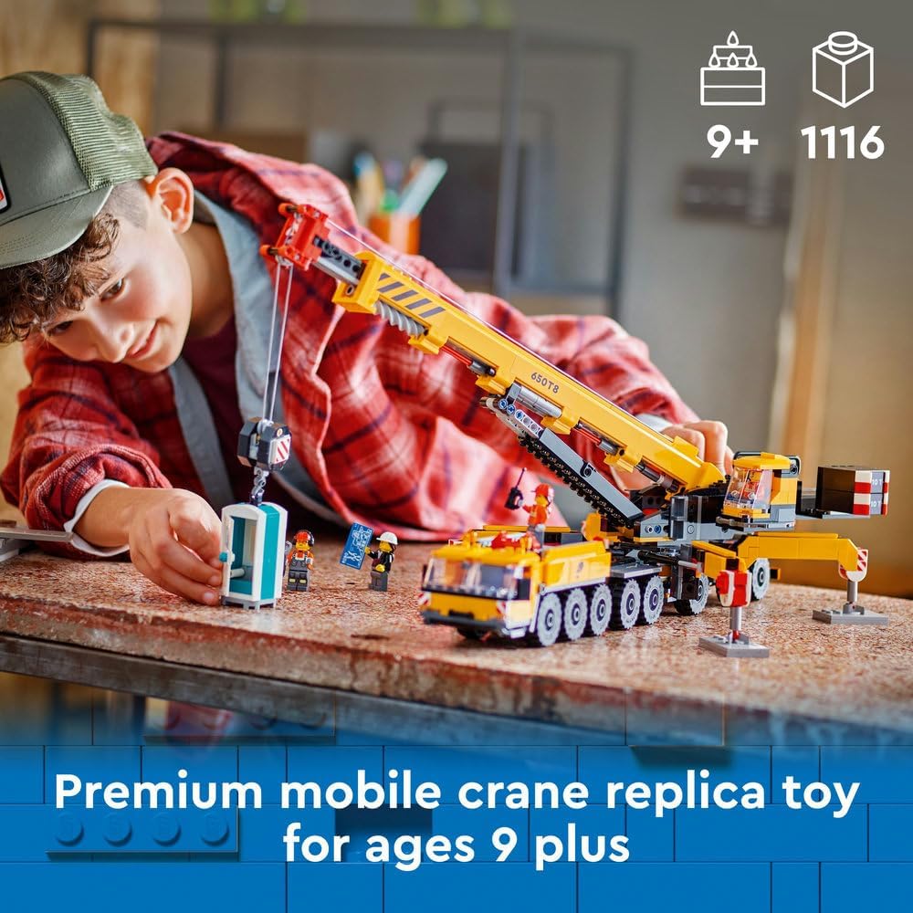 LEGO City 60409 Yellow Mobile Construction Crane Toy Building Set Secondary image