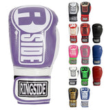 Ringside Apex Boxing Kickboxing Muay Thai Punching Bag Gloves, Purple/White, S/M 10 Ounces