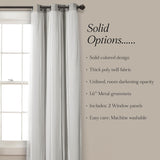 Lush Decor Sheer Grommet Curtains With Insulated Blackout Lining Pair 38inW X 63inL Light Gray