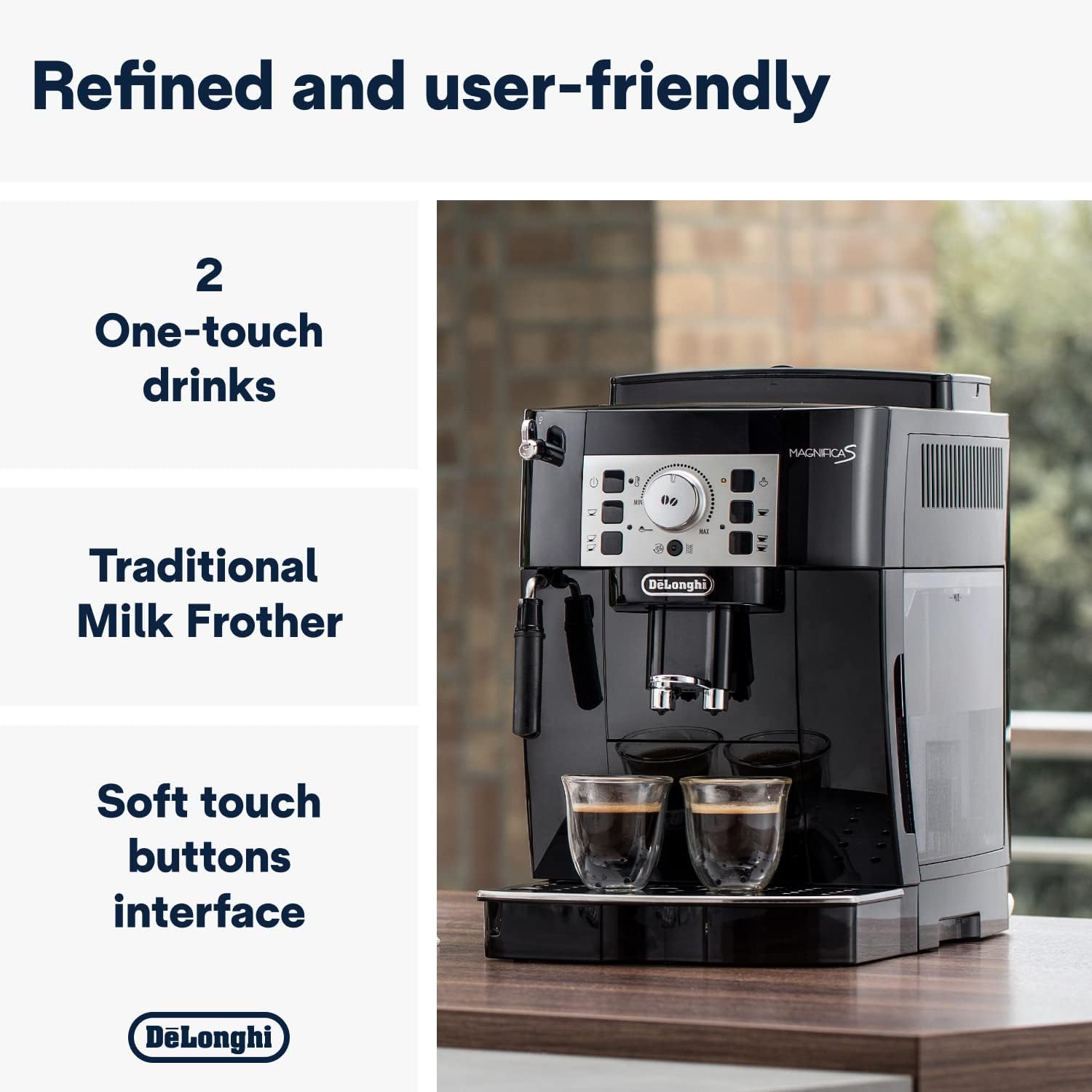 DeLonghi Magnifica ECAM22.110.B Smart Fully Automatic Coffee Machine Black Secondary image