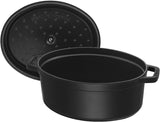 Staub 1103125 Cast Iron Oval Cocotte, 31cm, Black