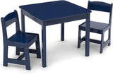 Delta Children MySize Kids Wood Table and Chair Set (2 Chairs Included) - Ideal for Arts & Crafts, Snack Time, Homeschooling, Homework & More - Greenguard Gold Certified, Deep Blue