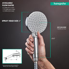 hansgrohe Vernis Blend 4inch HighPressure Handheld Shower Head 2Spray Rain IntenseRain Chrome 1.5 GPM 26090001