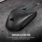 CORSAIR CH930C011AP KATAR PRO Ultra Light FPS Moba Gaming Mouse Black